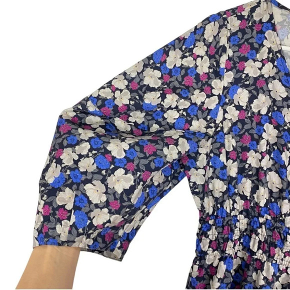 The Westside California Inspired Floral Midi Dress Size Large Silk Cotton EUC - Picture 8 of 14